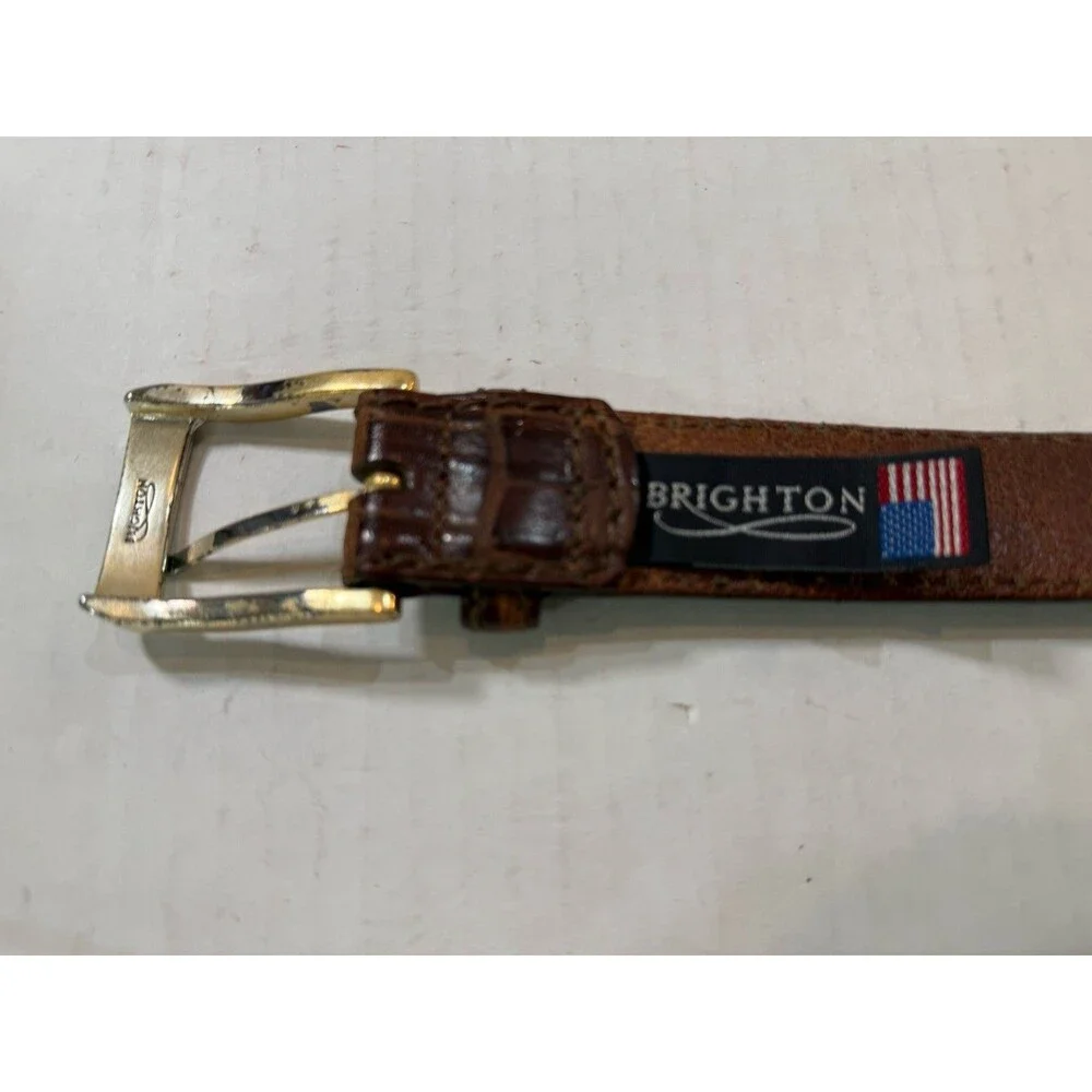 Brighton Classics Gator Leather Unisex‎ Belt M21538 Authentic SIZE 40